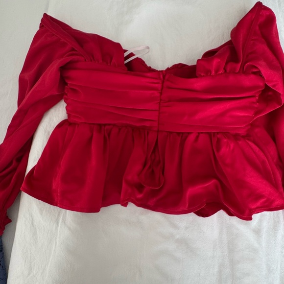 House of Harlow Cherry Red Burna Blouse - Picture 3 of 4